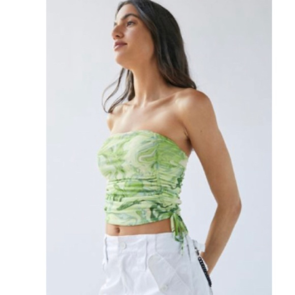 UO teaser ruched tube top crop top